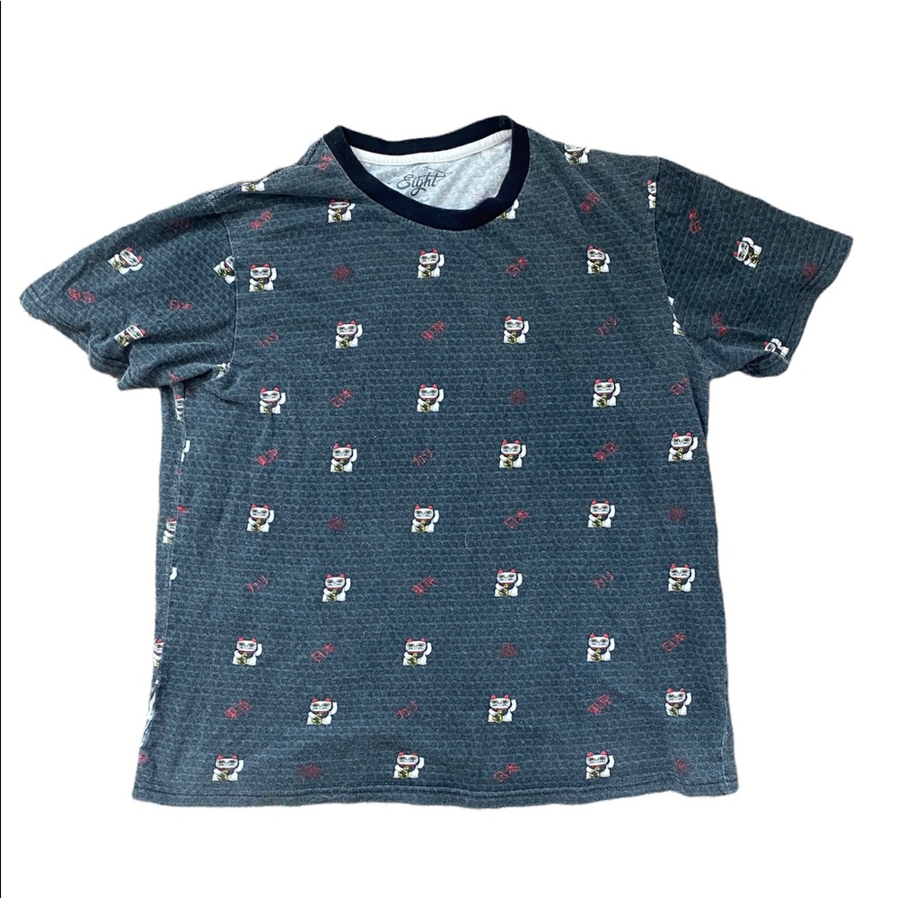 Eighty Eight | Men Size M Cat and Money Sign T Shirt